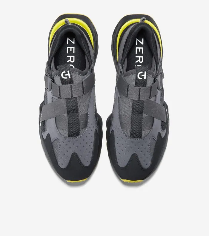 5ZERGRAND Monk Strap Running Shoes Gray Pinstripesulphur Springblack Men Cole Haan Sneakers