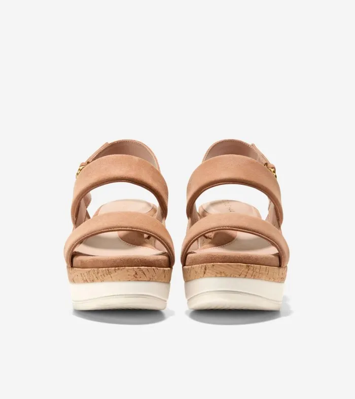 Aislin Wedge Sandals Caramelnatural Women Cole Haan Heels and Pumps