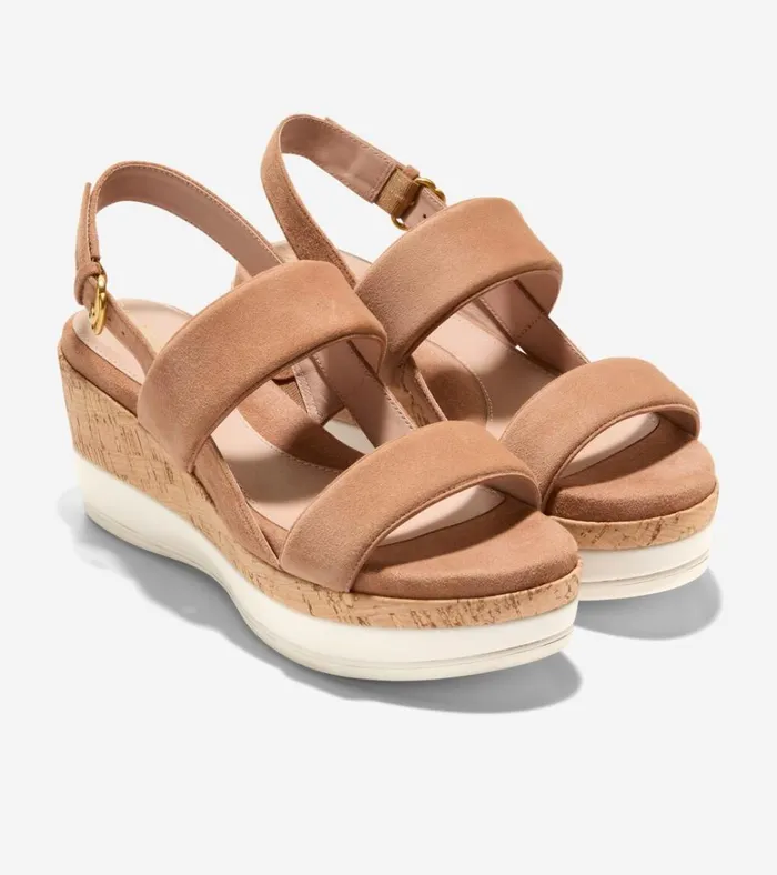 Aislin Wedge Sandals Caramelnatural Women Cole Haan Heels and Pumps