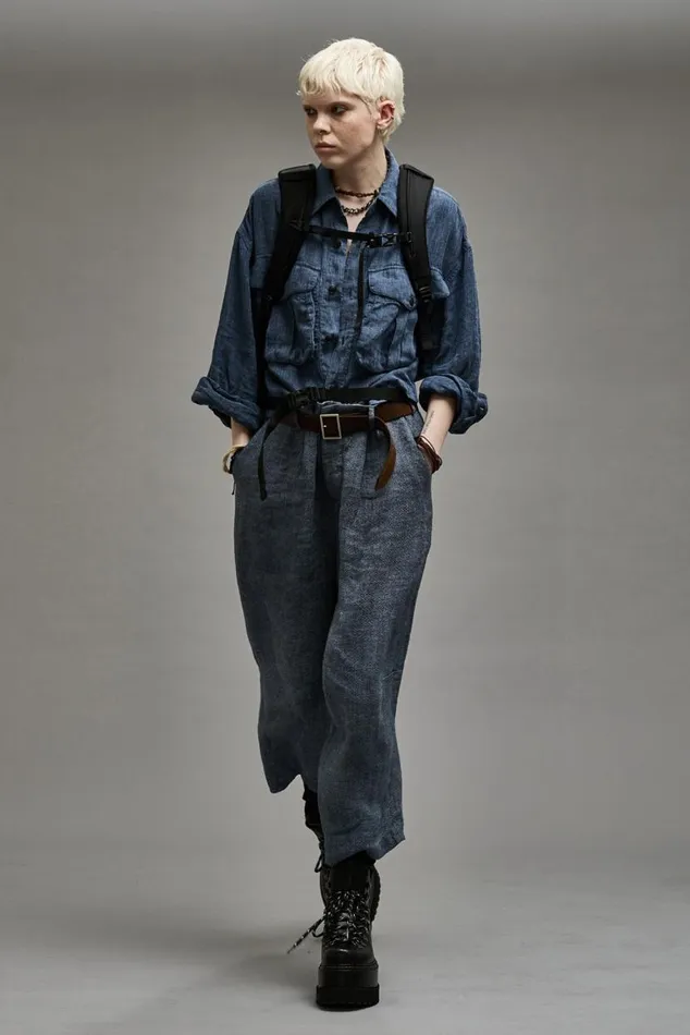 ARTICULATED KNEE TROUSER 8211 LIGHT INDIGO Women R13 Pants and Shorts