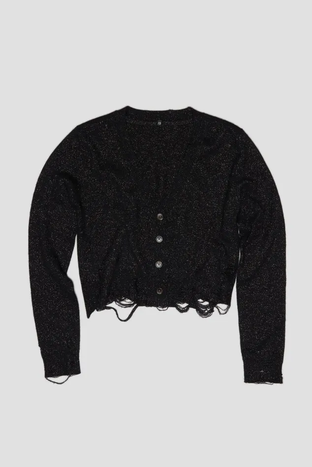 BABY CARDIGAN 8211 BLACK GLITTER Women R13 Sweaters