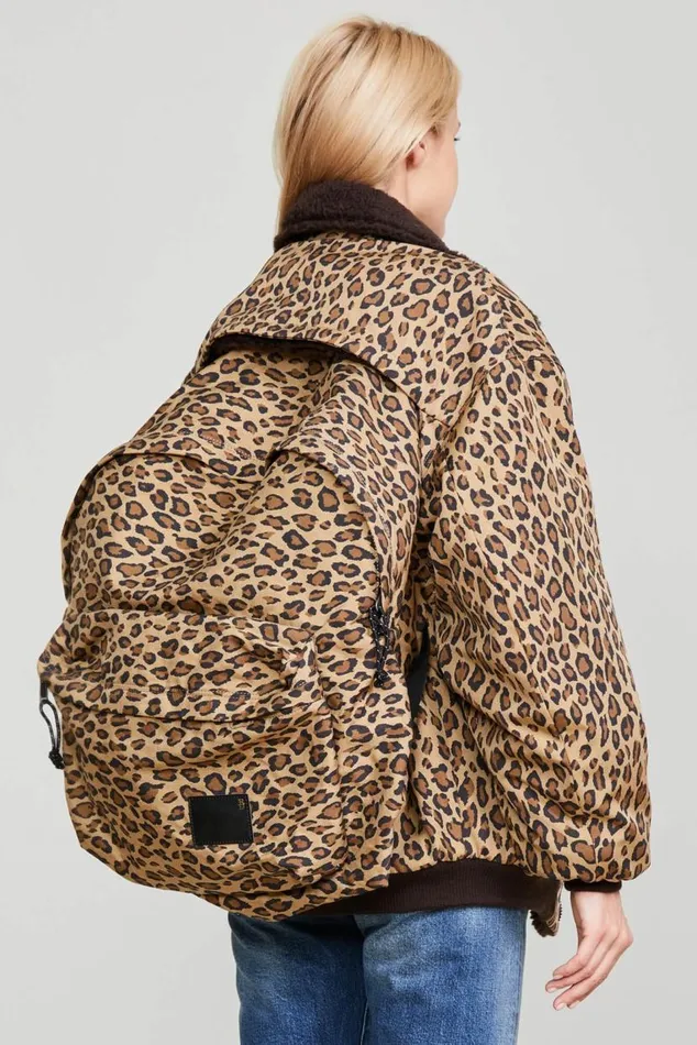 BACKZIP WINDBREAKER 8211 PRINTED LEOPARD Women R13 Jackets and Coats