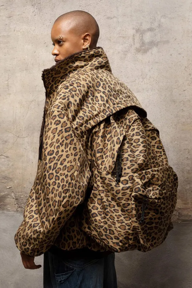 BACKZIP WINDBREAKER 8211 PRINTED LEOPARD Women R13 Jackets and Coats