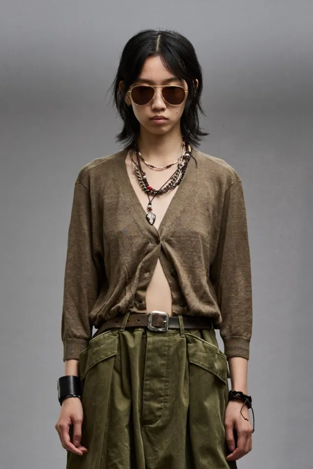 BALLOON CARDIGAN 8211 OLIVE Women R13 Sweaters