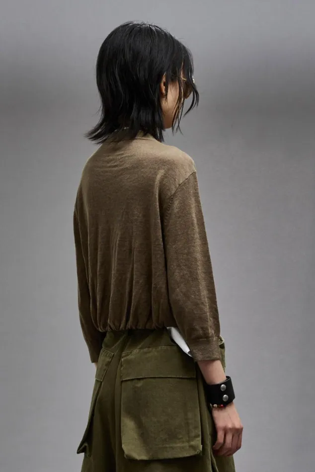 BALLOON CARDIGAN 8211 OLIVE Women R13 Sweaters