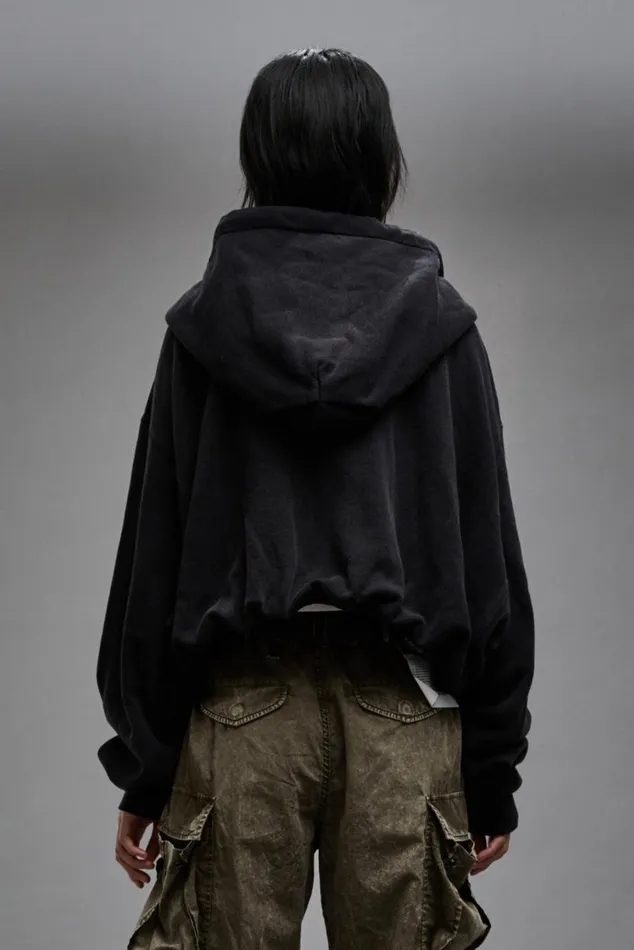 BALLOON ZIPUP HOODIE 8211 BLACK Women R13 Tops