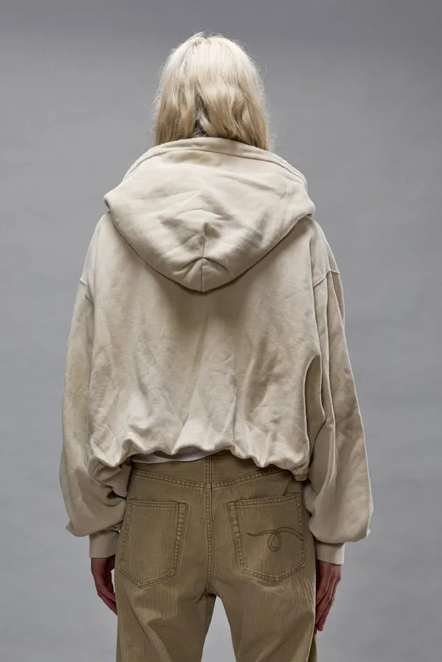 BALLOON ZIPUP HOODIE 8211 STONE Women R13 Tops