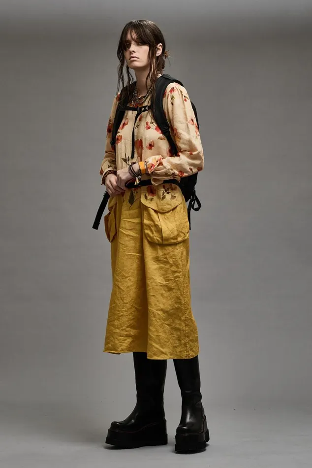 BELLOW POCKET DRESS 8211 YELLOW POPPY PRINT Women R13 Dresses and Skirts