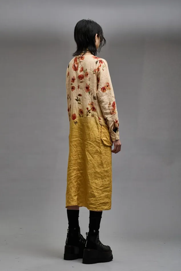 BELLOW POCKET DRESS 8211 YELLOW POPPY PRINT Women R13 Dresses and Skirts