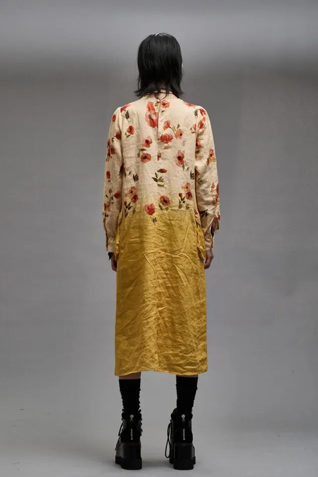BELLOW POCKET DRESS 8211 YELLOW POPPY PRINT Women R13 Dresses and Skirts