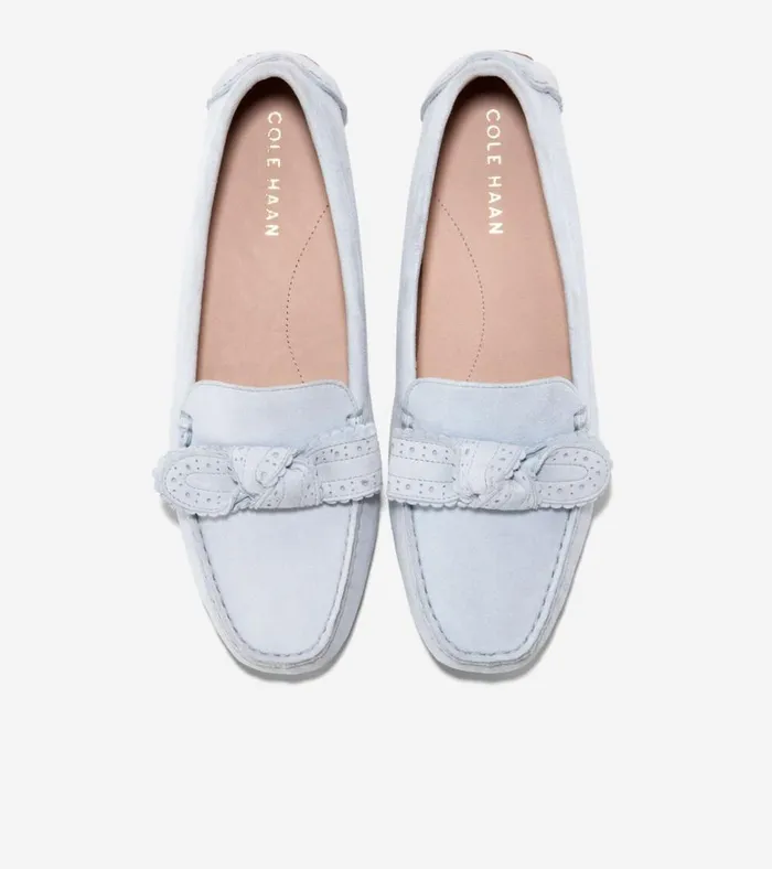 Bellport Bow Drivers Heather Blue Women Cole Haan Loafers and Drivers