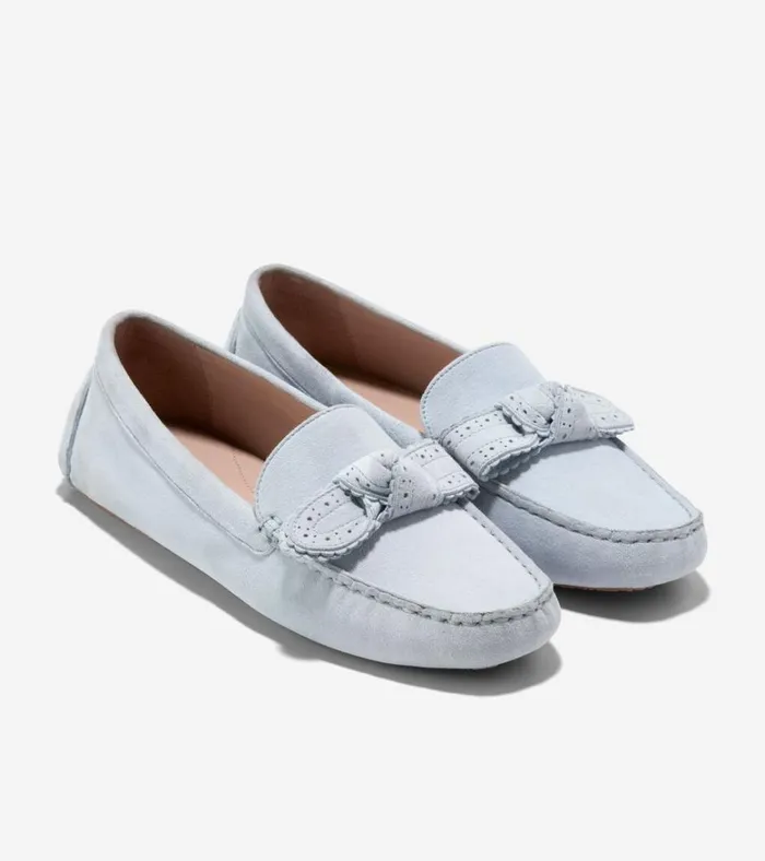 Bellport Bow Drivers Heather Blue Women Cole Haan Loafers and Drivers