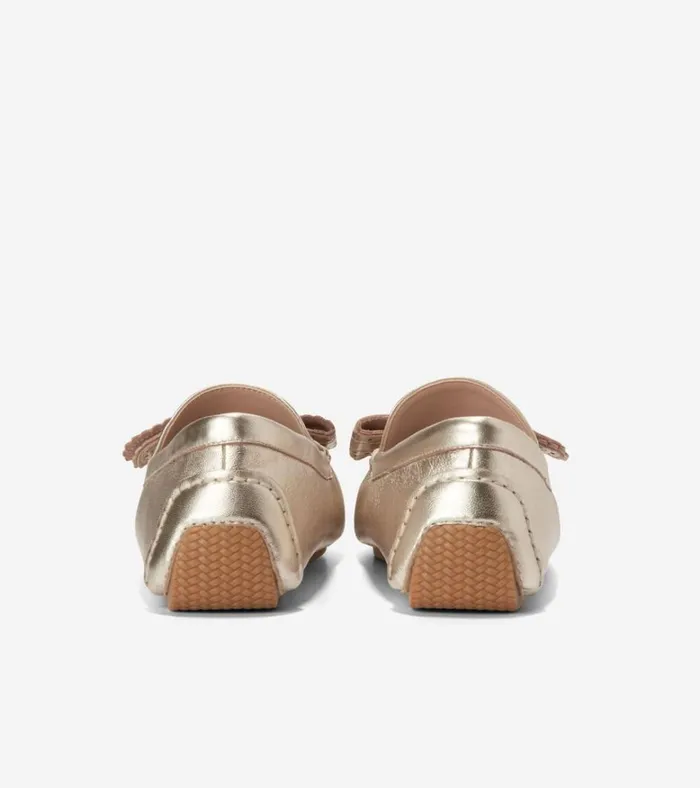 Bellport Bow Drivers Soft Gold Women Cole Haan Loafers and Drivers