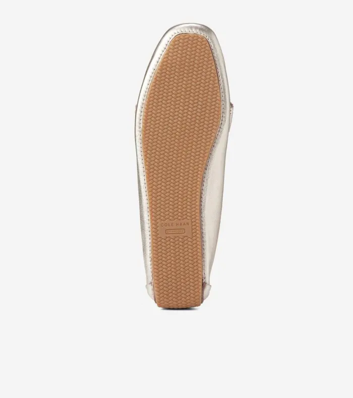 Bellport Bow Drivers Soft Gold Women Cole Haan Loafers and Drivers