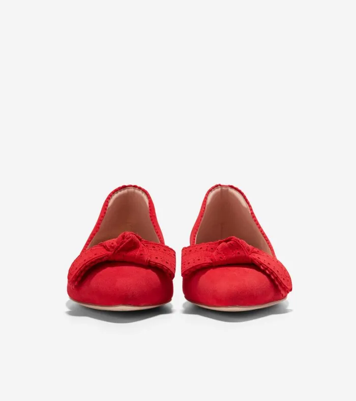 Bellport Bow Skimmer Flats True Red Women Cole Haan Flats and SlipOns