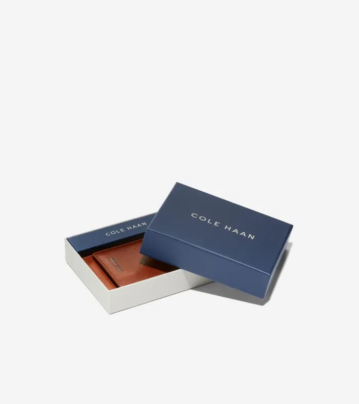 Boxshine Magnetic Wallet Cognac Men Cole Haan Wallets