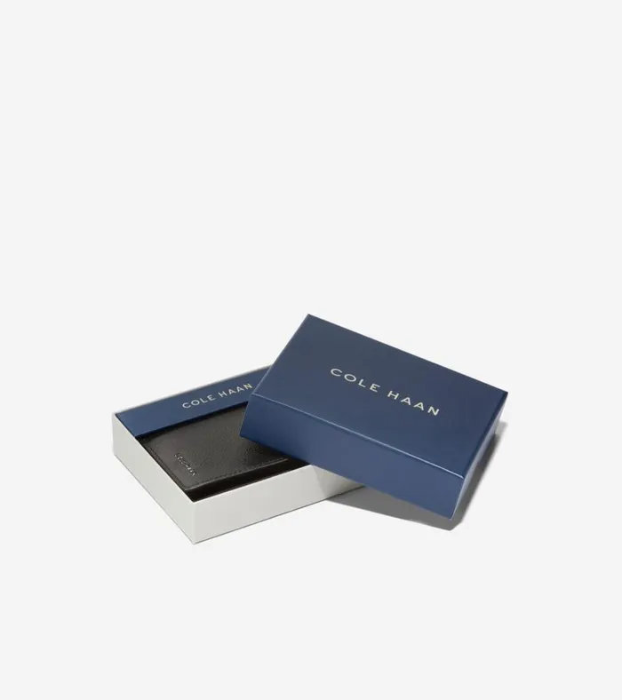 Boxshine Trifold Wallet Black Men Cole Haan Wallets