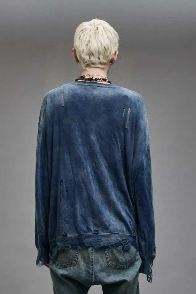 BOYFRIEND CARDIGAN 8211 DARK INDIGO Women R13 Sweaters