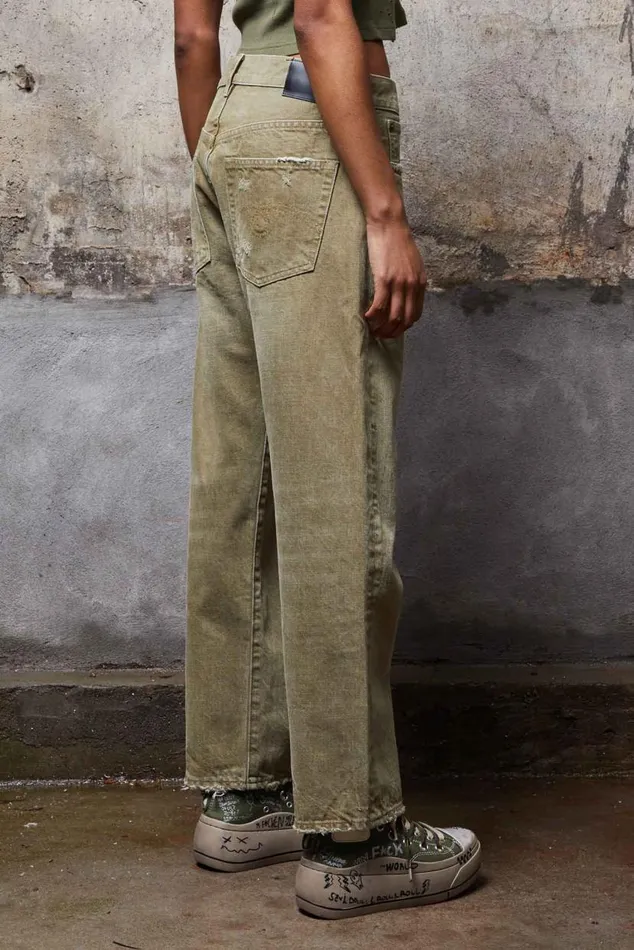 BOYFRIEND JEAN 8211 MOSS GREEN Women R13 Denim