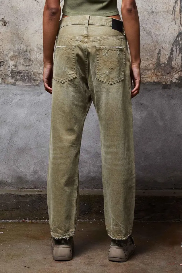 BOYFRIEND JEAN 8211 MOSS GREEN Women R13 Denim
