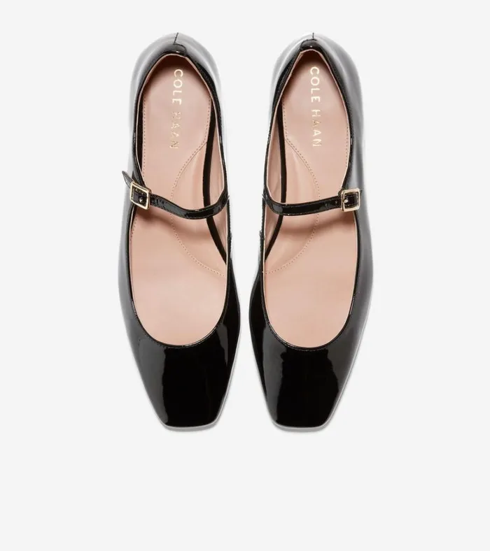 Bridge MaryJane Ballet Flats Black Patent Women Cole Haan Flats and SlipOns