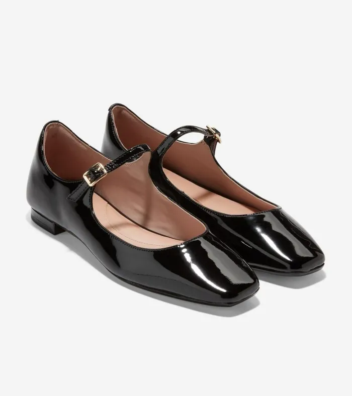 Bridge MaryJane Ballet Flats Black Patent Women Cole Haan Flats and SlipOns