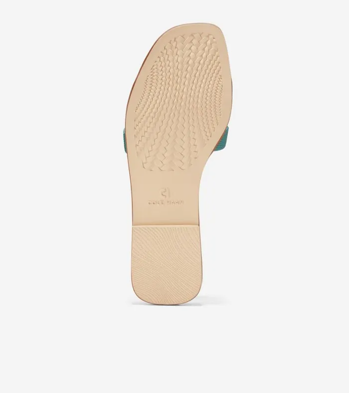 Chrisee Slide Sandals Green Lizard Print Women Cole Haan Sandals