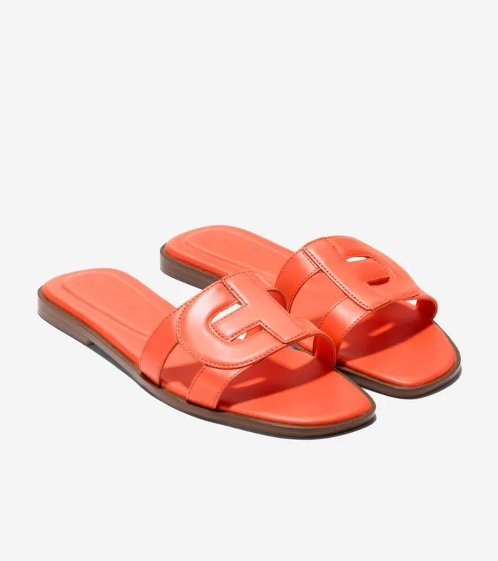 Chrisee Slide Sandals Nasturtium Orange Women Cole Haan Sandals