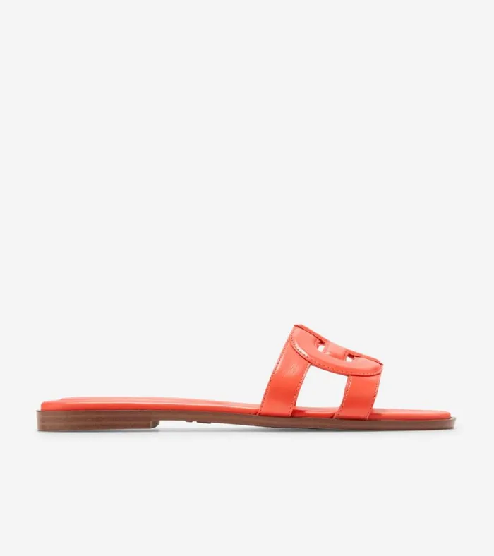 Chrisee Slide Sandals Nasturtium Orange Women Cole Haan Sandals