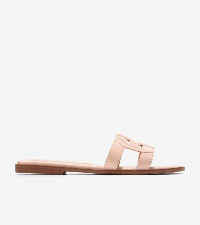 Chrisee Slide Sandals Porcelain Patent Women Cole Haan Sandals