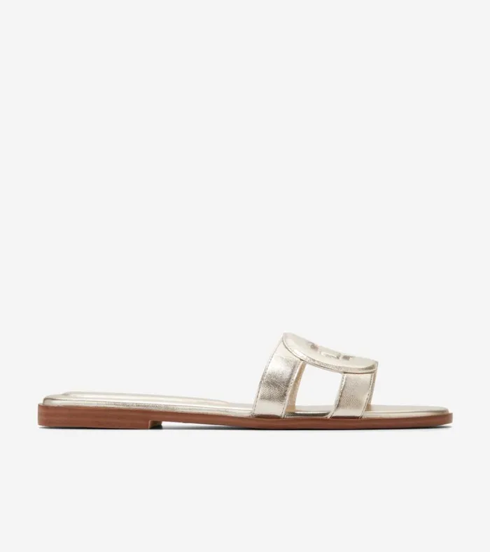 Chrisee Slide Sandals Soft Gold Women Cole Haan Sandals