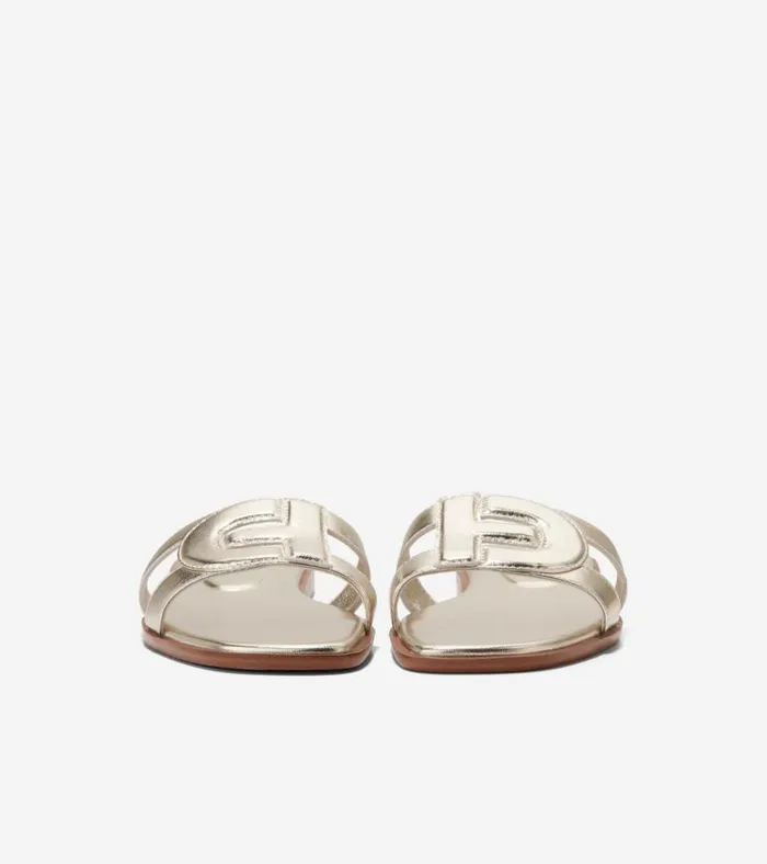 Chrisee Slide Sandals Soft Gold Women Cole Haan Sandals