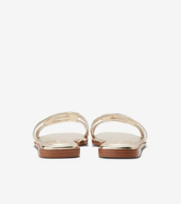 Chrisee Slide Sandals Soft Gold Women Cole Haan Sandals