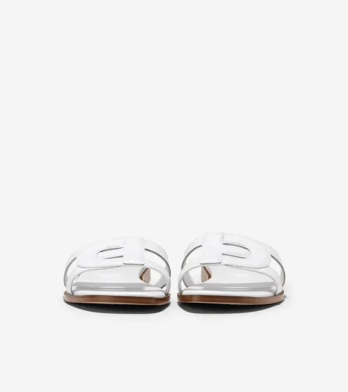 Chrisee Slide Sandals White Croc Women Cole Haan Sandals