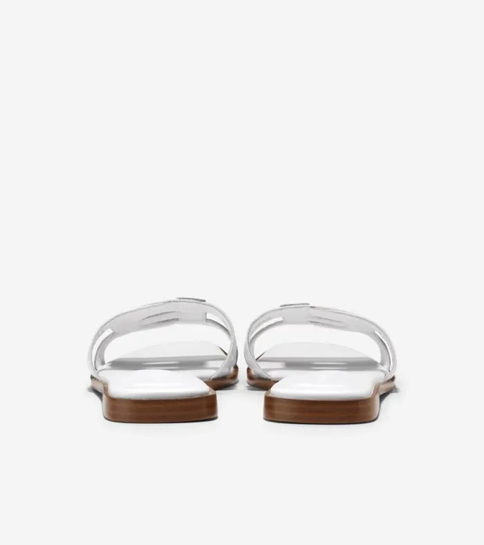 Chrisee Slide Sandals White Croc Women Cole Haan Sandals