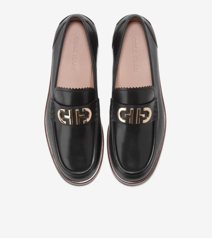 Christyn Penny Loafers Blackgold Women Cole Haan Loafers and Drivers
