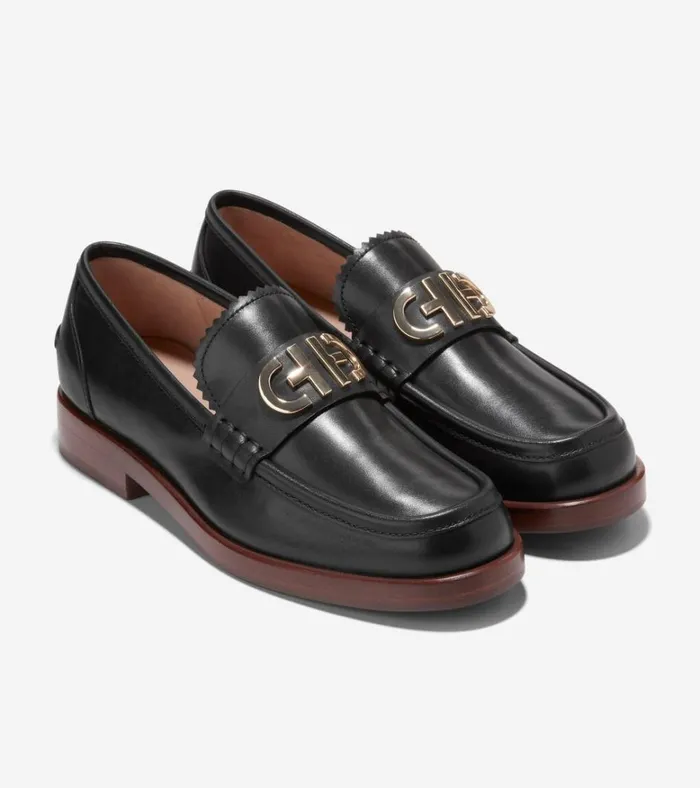 Christyn Penny Loafers Blackgold Women Cole Haan Loafers and Drivers