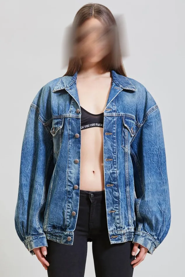 CINCHED WAIST DENIM TRUCKER 8211 KELLY Women R13 Jackets and Coats CINCHED WAIST DENIM TRUCKER 8211 KELLY Women R13 Jackets and Coats