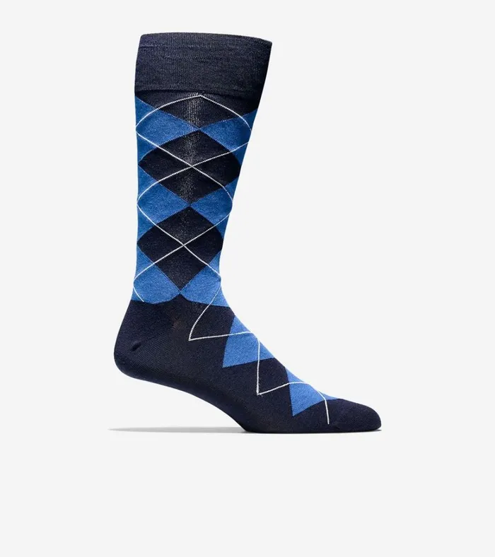 Classic Argyle Crew Socks Navy Men Cole Haan Socks