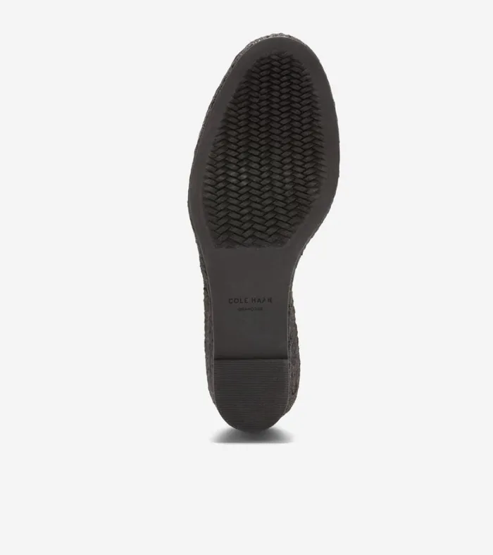 Cloudfeel Espadrille Sling Back Wedges Black Women Cole Haan Espadrilles