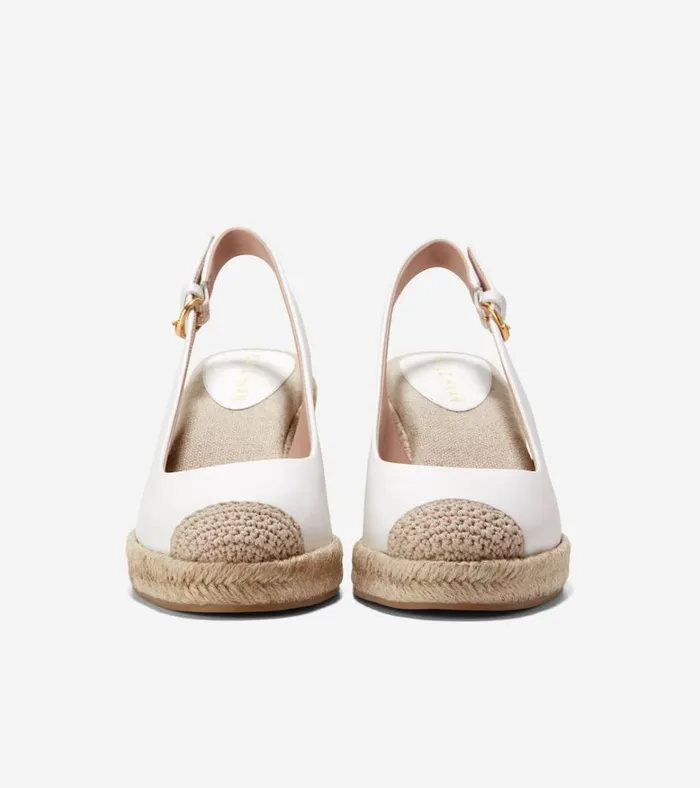 Cloudfeel Espadrille Sling Back Wedges White Women Cole Haan Espadrilles