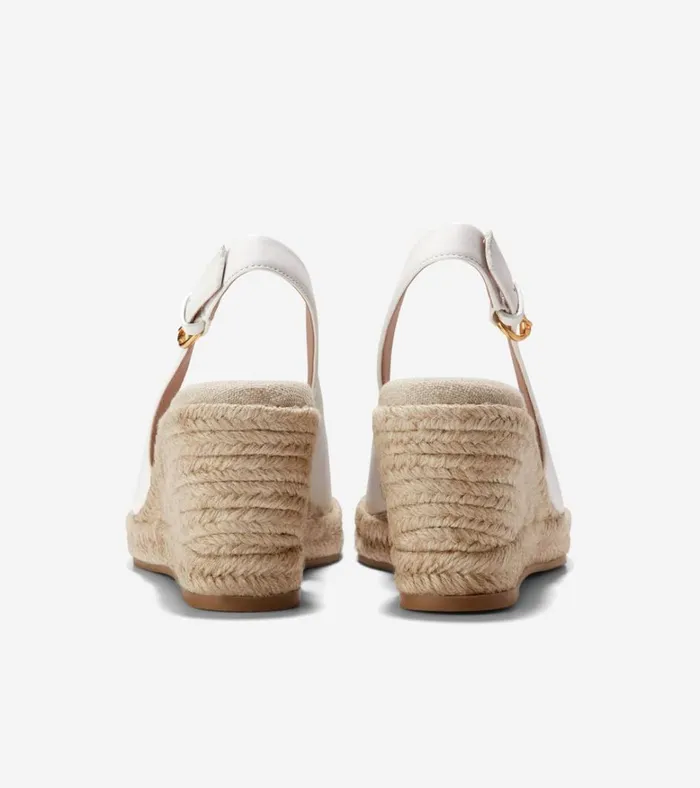 Cloudfeel Espadrille Sling Back Wedges White Women Cole Haan Espadrilles