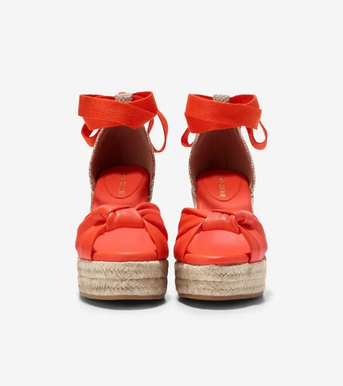 Cloudfeel Hampton Wedge Sandals Nasturtium Orangenatural Canvas Women Cole Haan Espadrilles