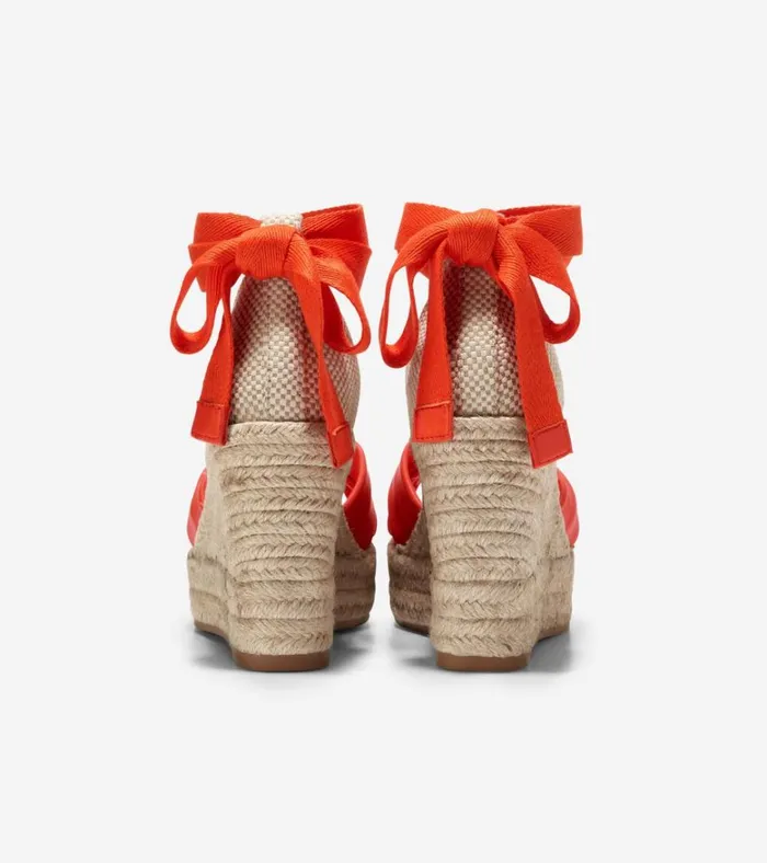 Cloudfeel Hampton Wedge Sandals Nasturtium Orangenatural Canvas Women Cole Haan Espadrilles