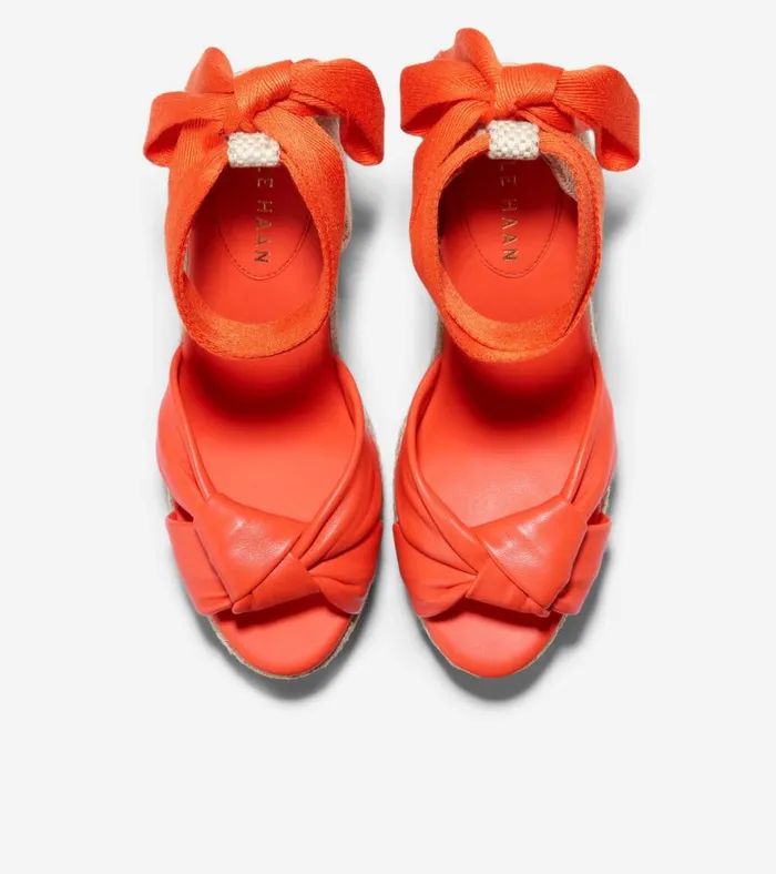 Cloudfeel Hampton Wedge Sandals Nasturtium Orangenatural Canvas Women Cole Haan Espadrilles