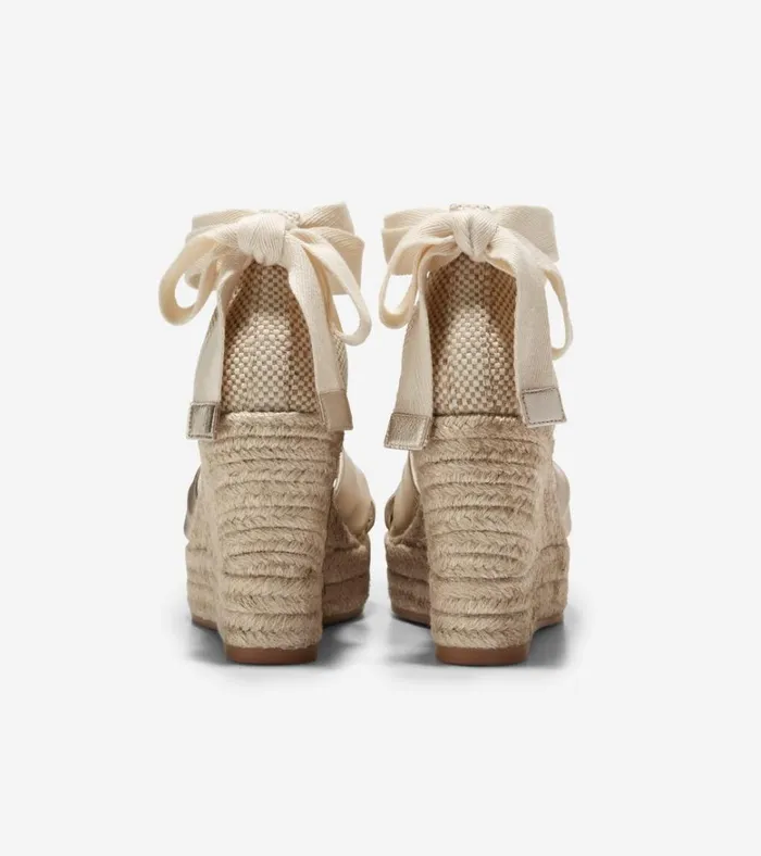 Cloudfeel Hampton Wedge Sandals Soft Goldnatural Canvas Women Cole Haan Espadrilles