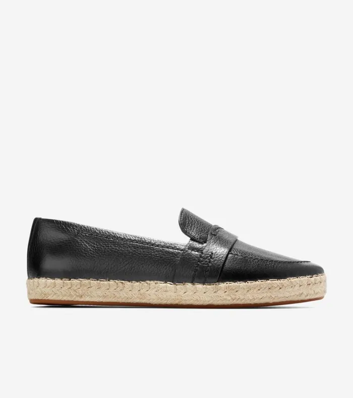Cloudfeel Montauk Espadrille Loafers Black Women Cole Haan Flats and SlipOns