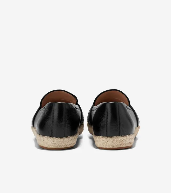 Cloudfeel Montauk Espadrille Loafers Black Women Cole Haan Flats and SlipOns