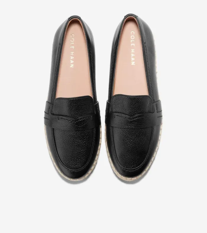 Cloudfeel Montauk Espadrille Loafers Black Women Cole Haan Flats and SlipOns