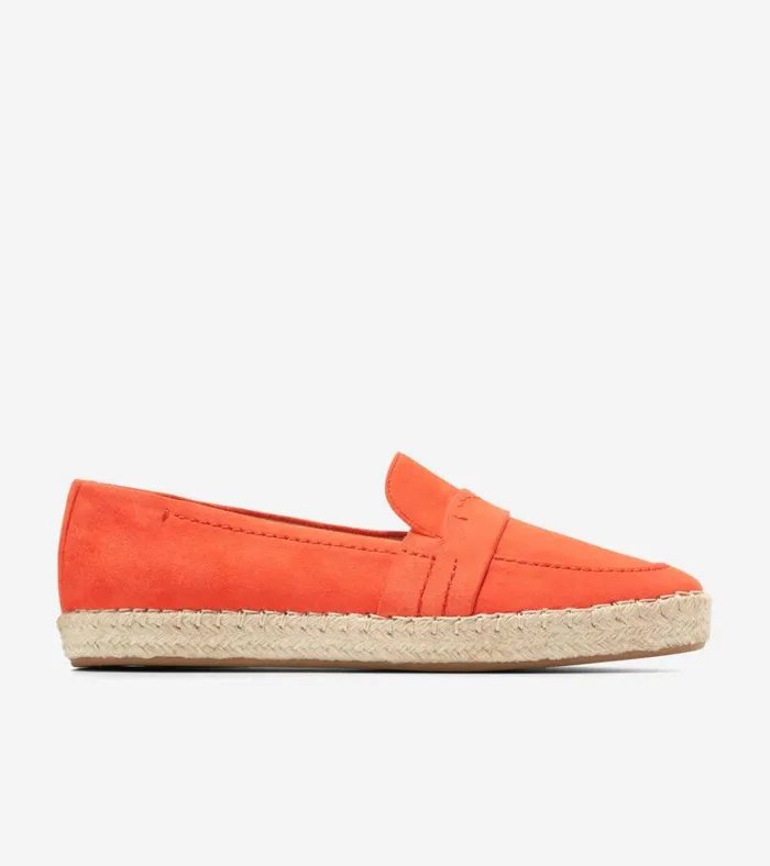 Cloudfeel Montauk Espadrille Loafers Nasturtium Orange Women Cole Haan Flats and SlipOns Cloudfeel Montauk Espadrille Loafers Nasturtium Orange Women Cole Haan Flats and SlipOns